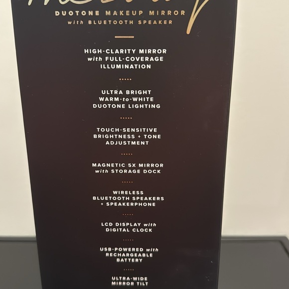 Impressions Melody Duotone Makeup Mirror with Bluetooth Speakers- White - Picture 7 of 8